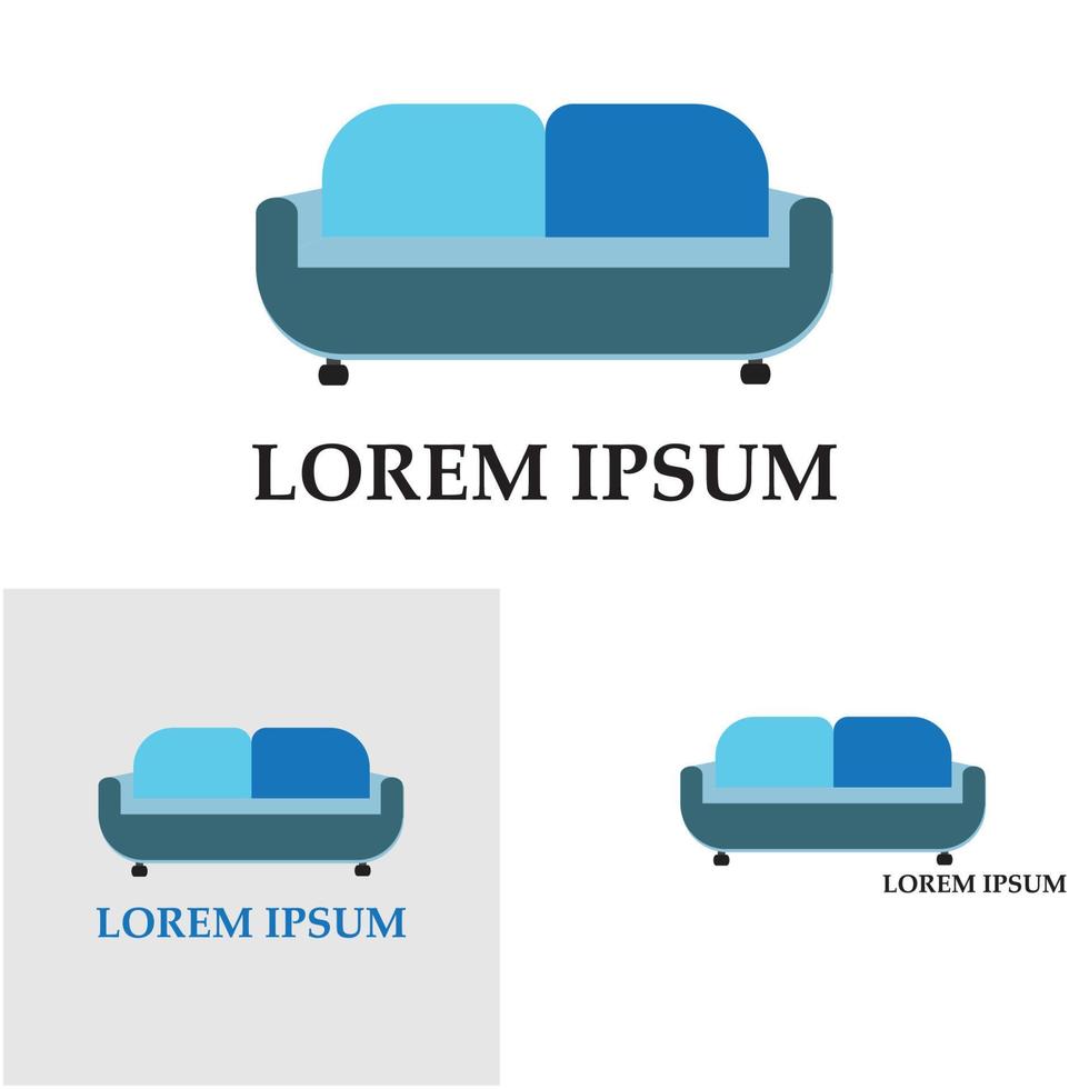 Sofa vector logo icon illustration background