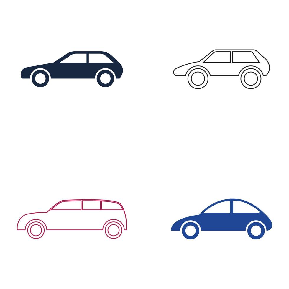 diseño de icono de ilustración de vector de coche