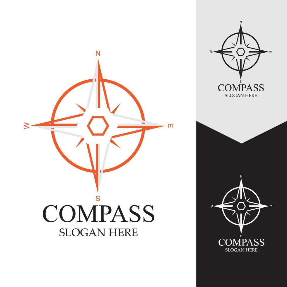 Compass Logo Template vector icon illustration design