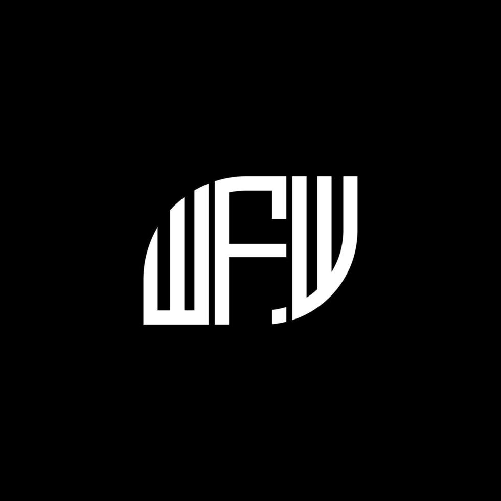 WFW letter design.WFW letter logo design on black background. WFW creative initials letter logo concept. WFW letter design.WFW letter logo design on black background. W vector
