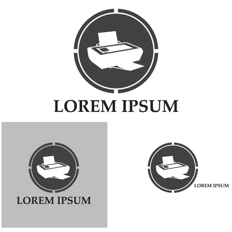 Printer icon vector symbol illustration background