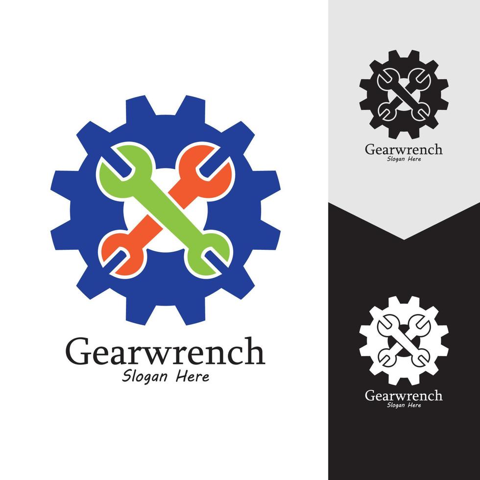 Gearwrench vector icon background template