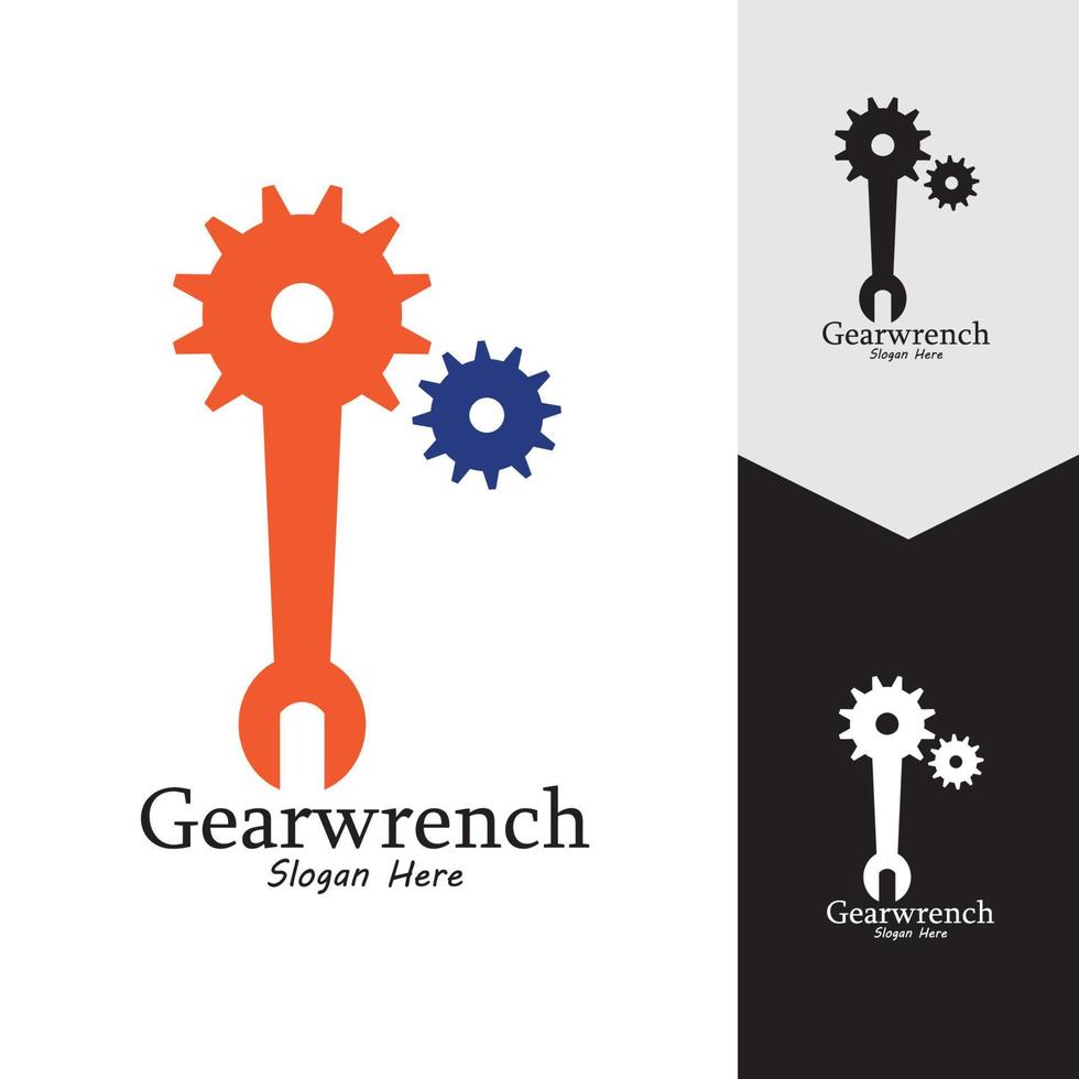 Gearwrench vector icon background template