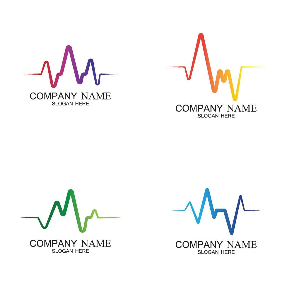 Pulse line ilustration vector template