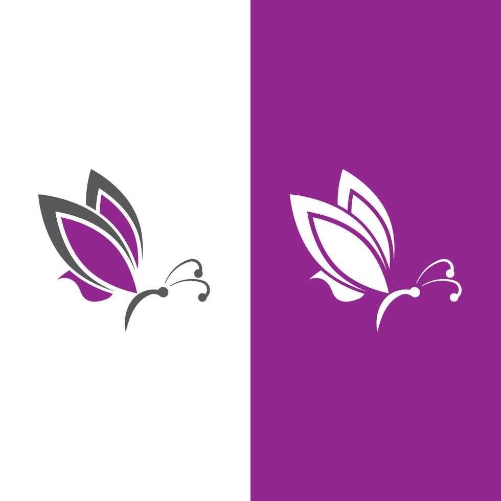 diseño de vector de icono de logotipo de mariposa