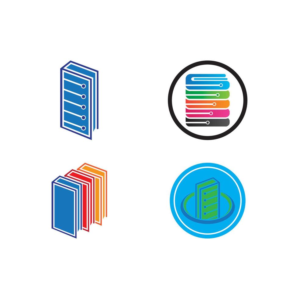 vector de tecnología de icono de logotipo de libro digital