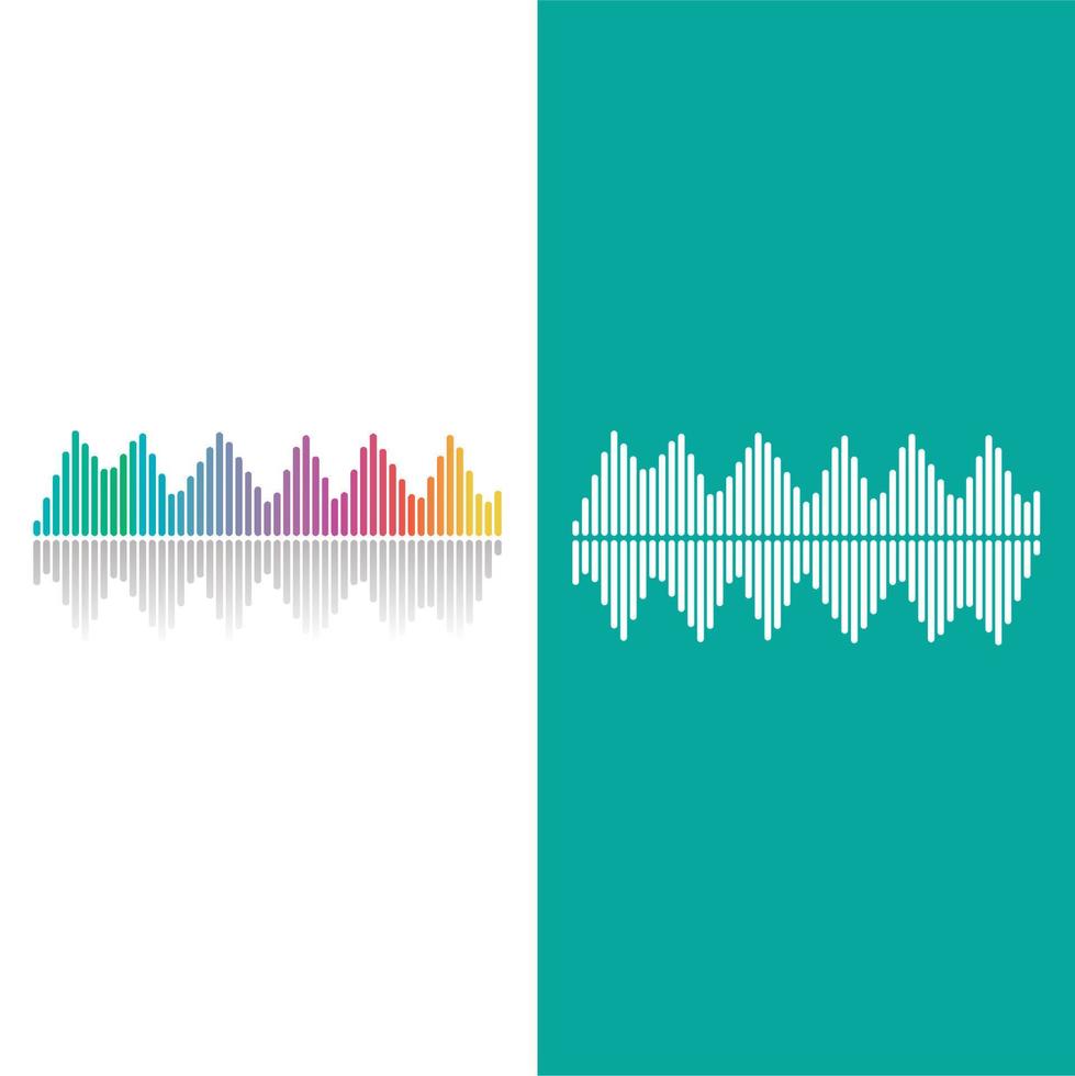 Sound waves vector illustration design