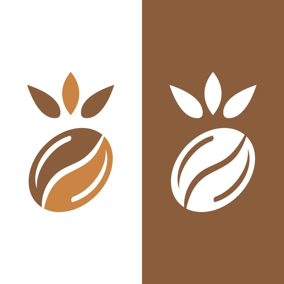 coffee bean icon vector template