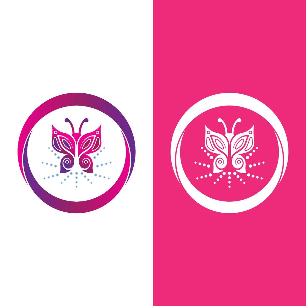 diseño de vector de icono de mariposa de belleza