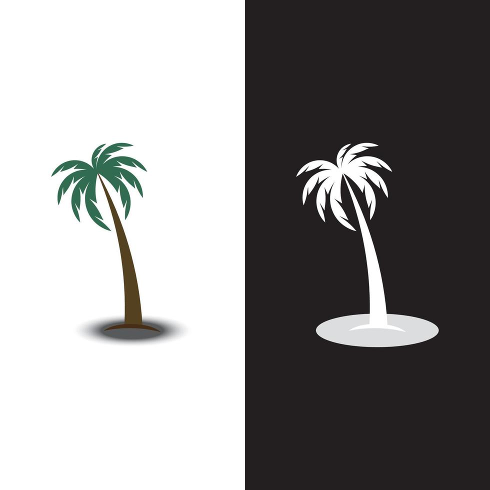 Palm tree summer logo template vector