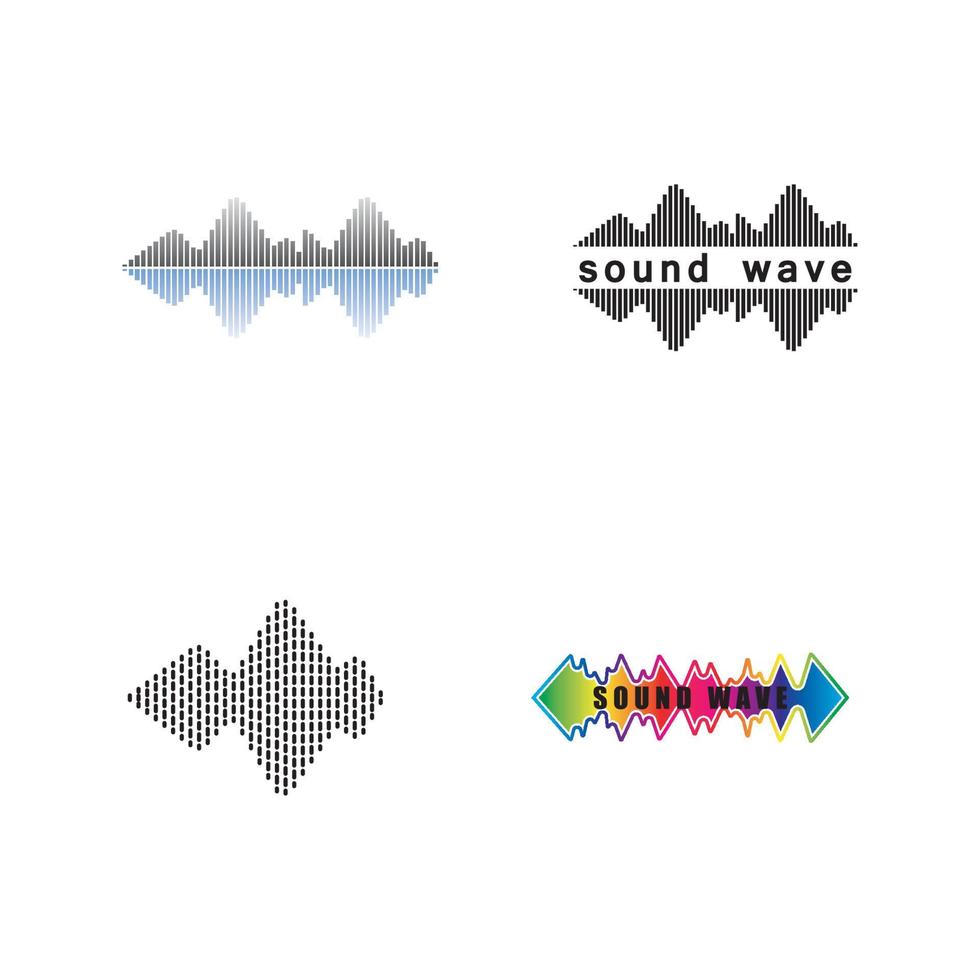 Sound waves vector illustration design
