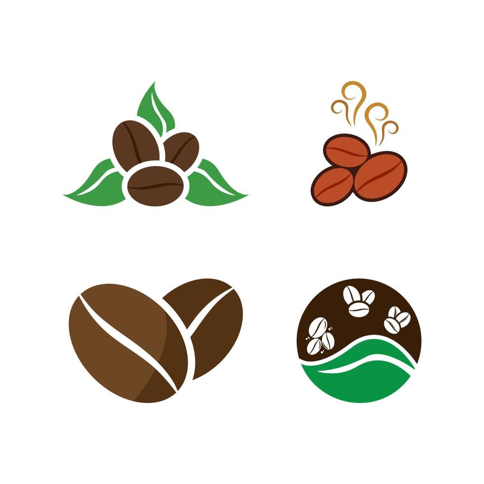 Ilustración de vector de icono de grano de café