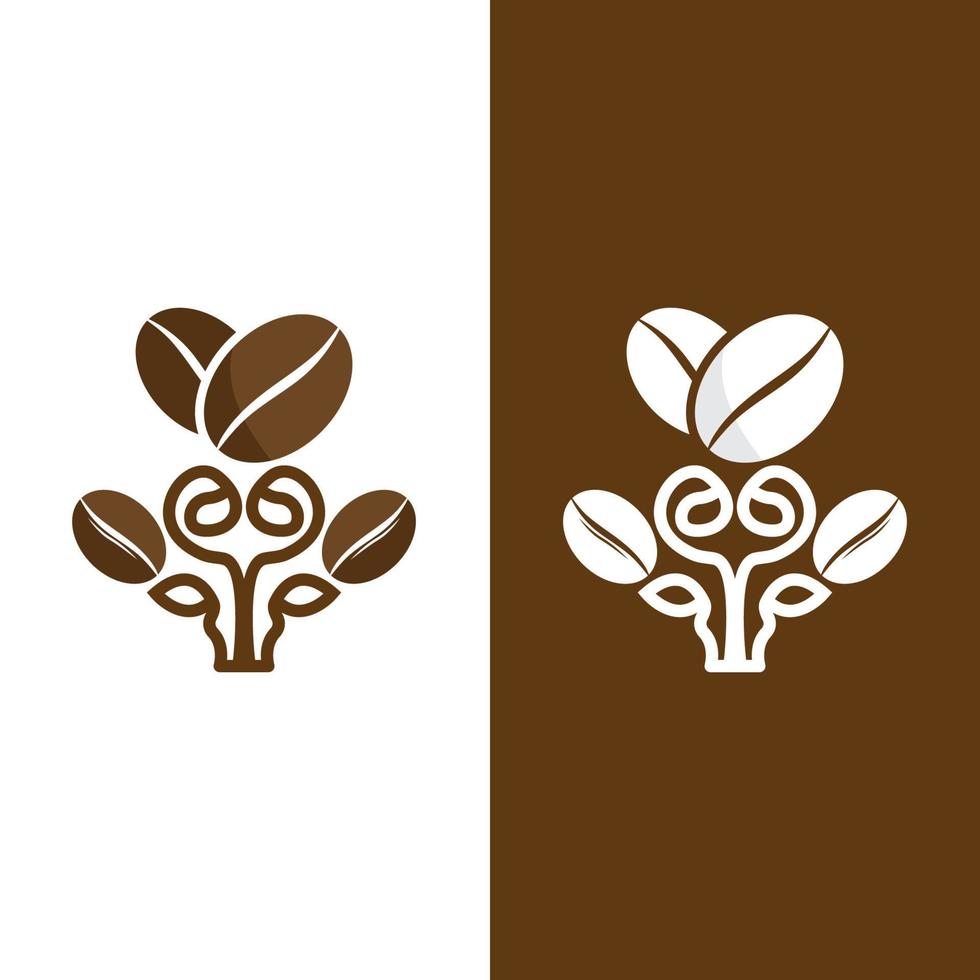 Ilustración de vector de icono de grano de café