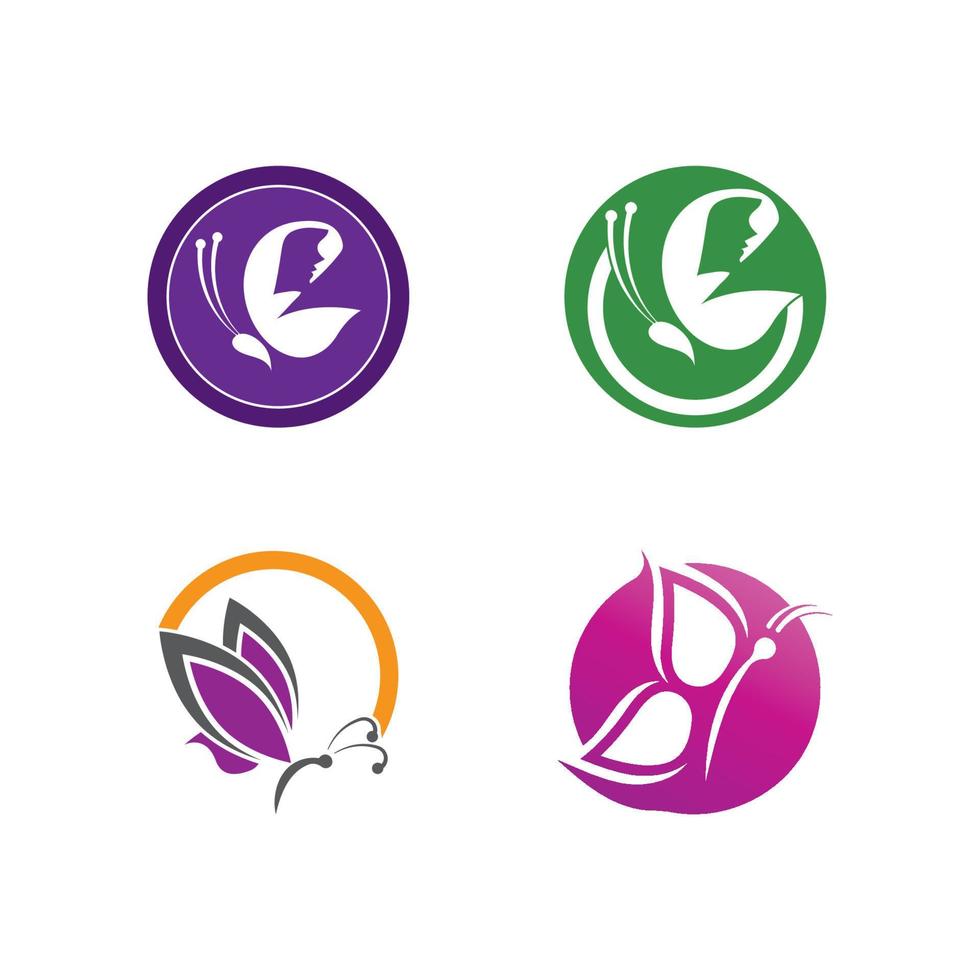 Butterfly logo icon vector design