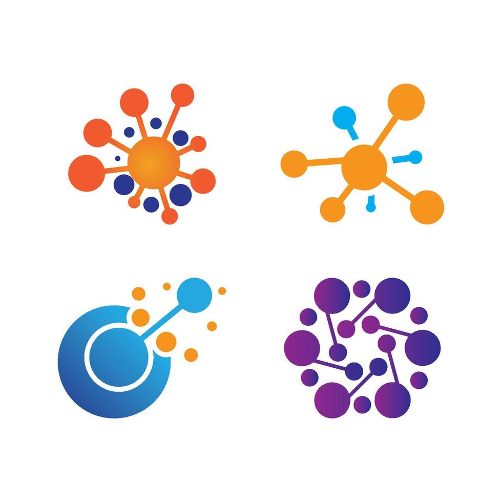 Molecule logo vector illustration design