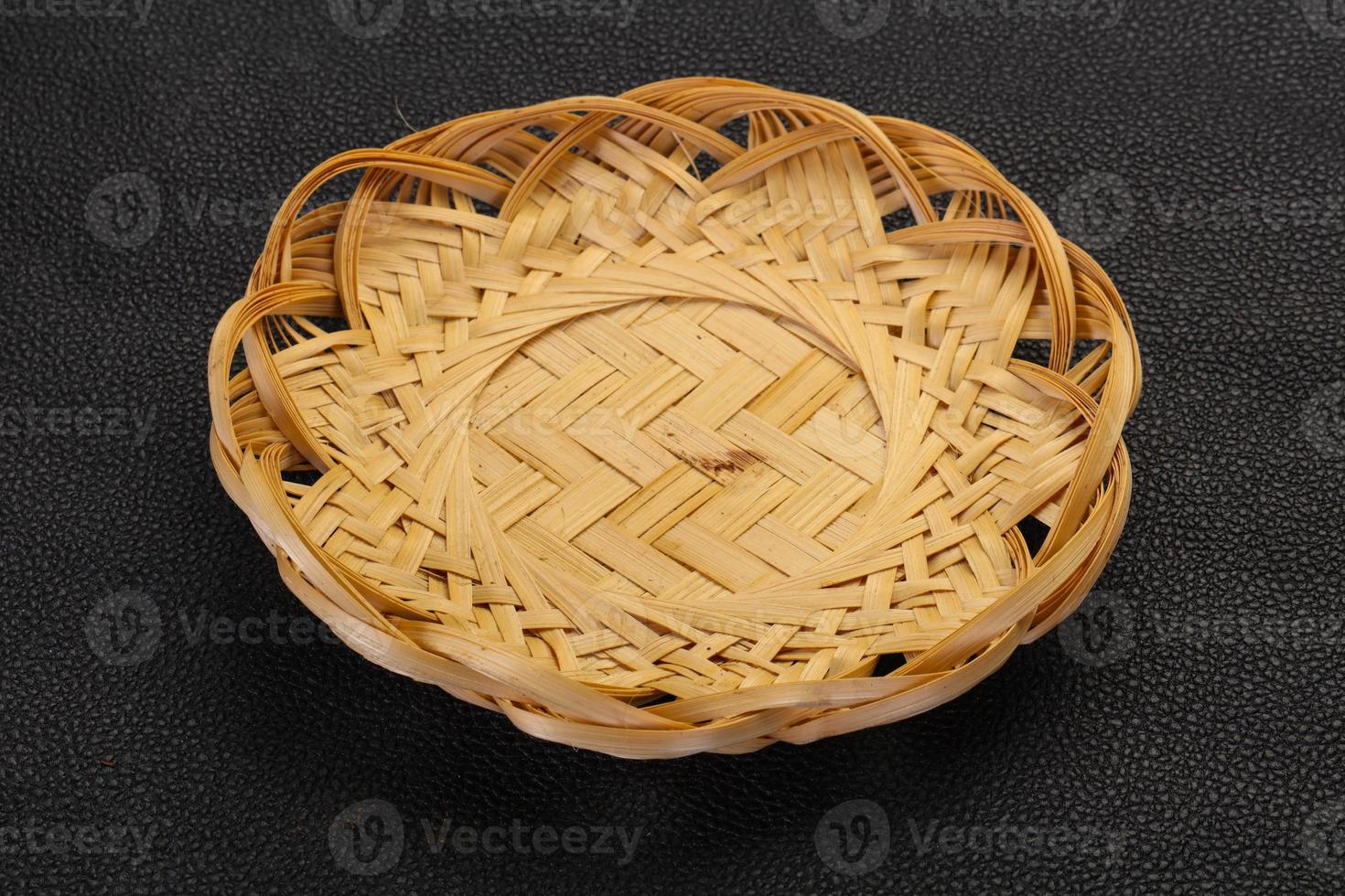Empty wicker bowl photo