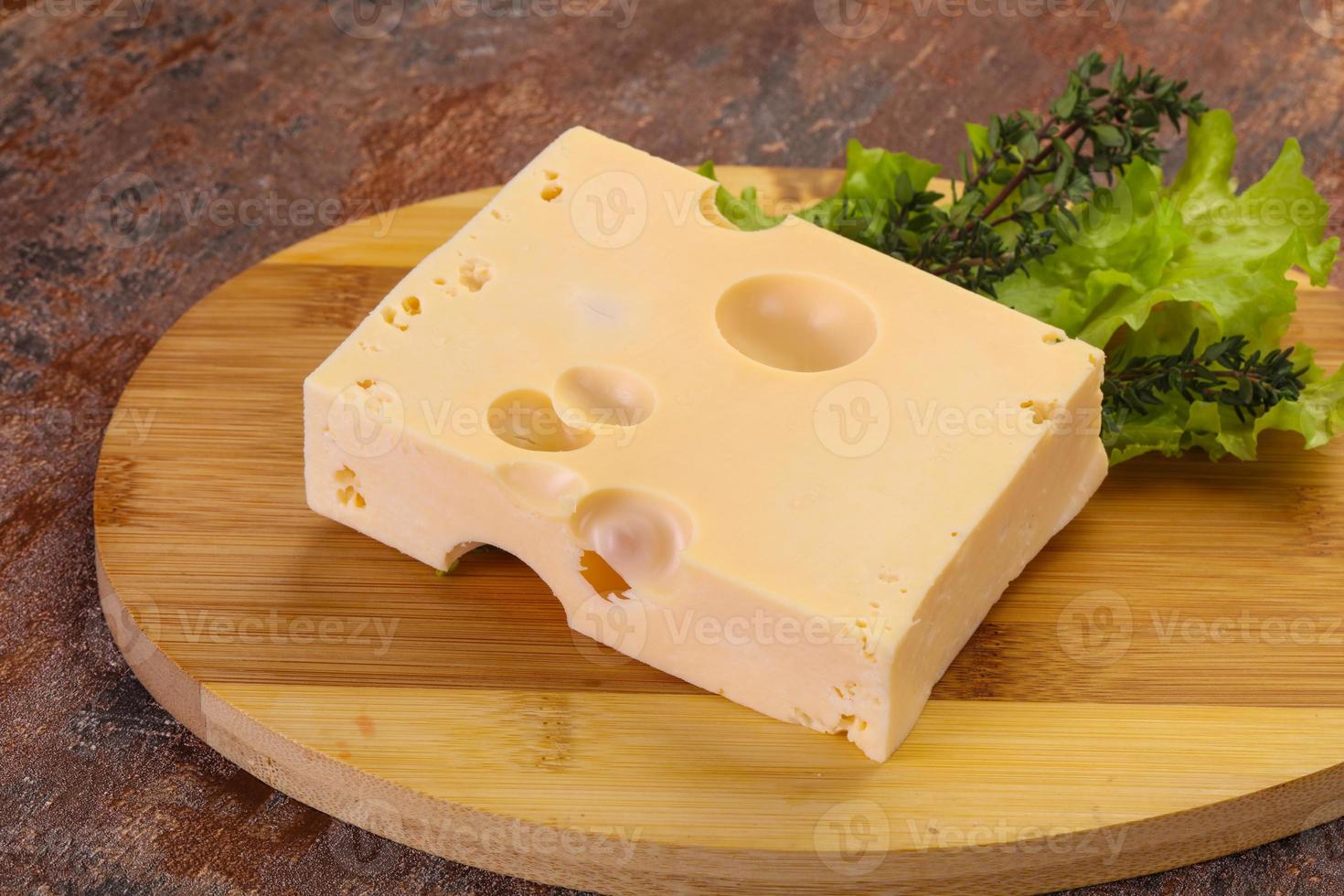 Maasdam cheese brick photo
