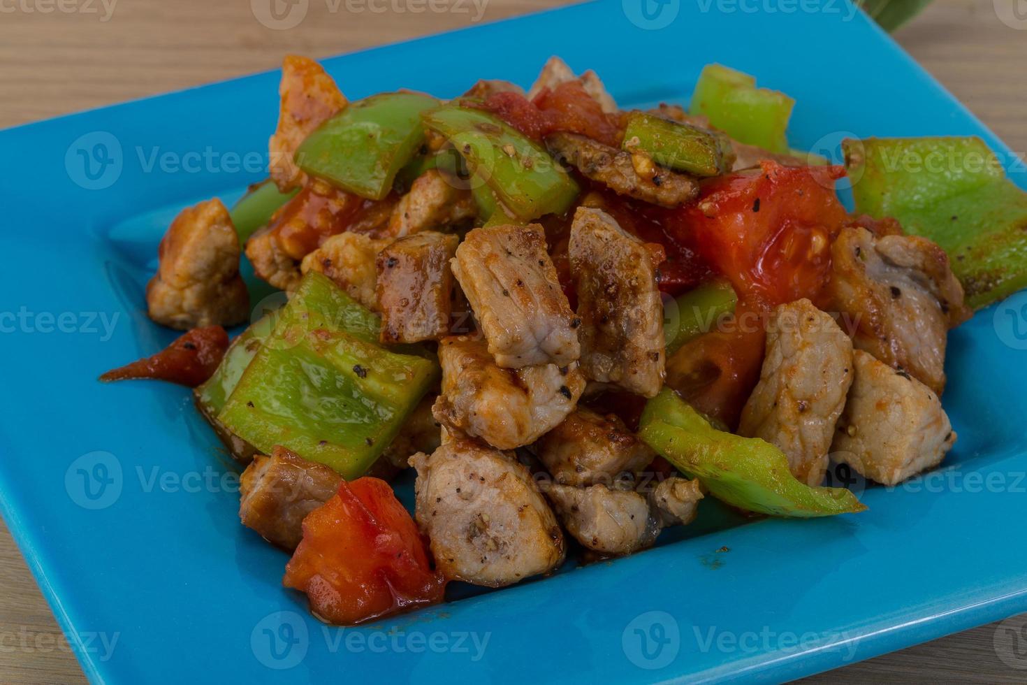 Stir fried pork 7857611 Stock Photo at Vecteezy