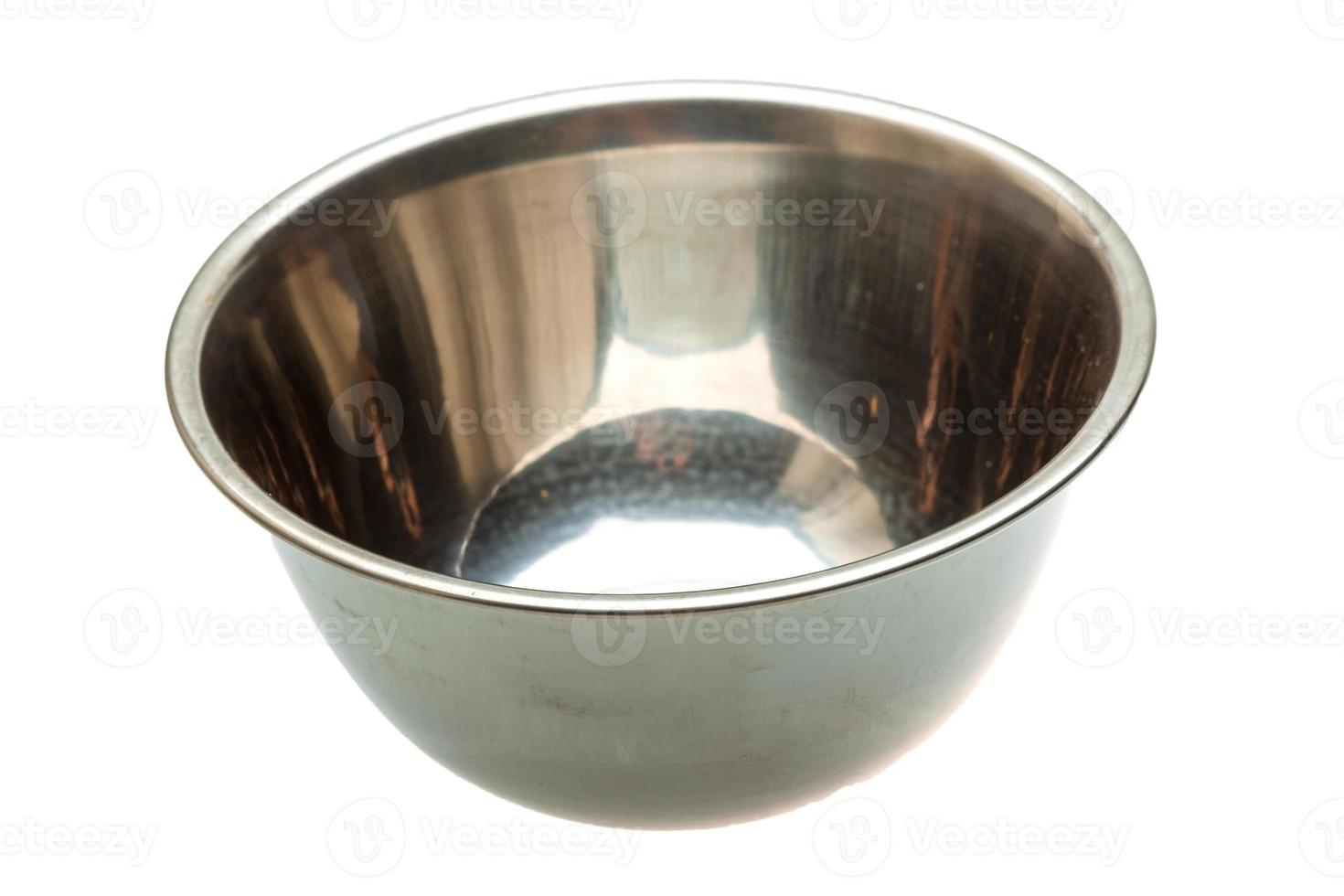 Empty metall bowl photo