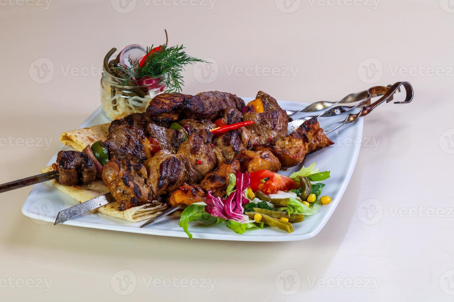 Barbeque meat mix photo