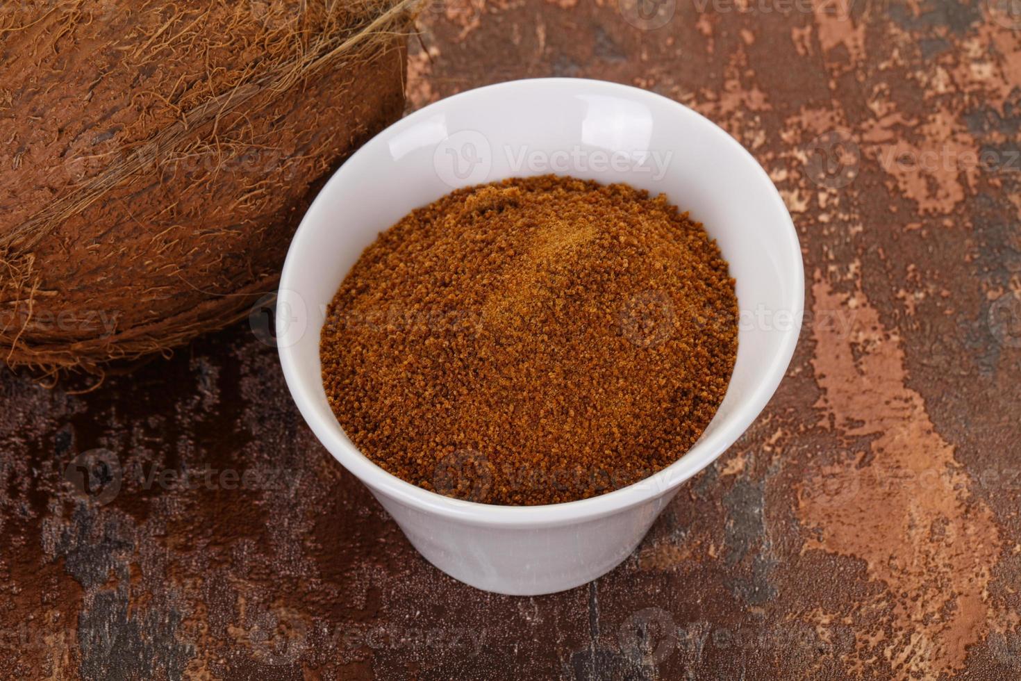 Coconut brown sugar in the bowl photo