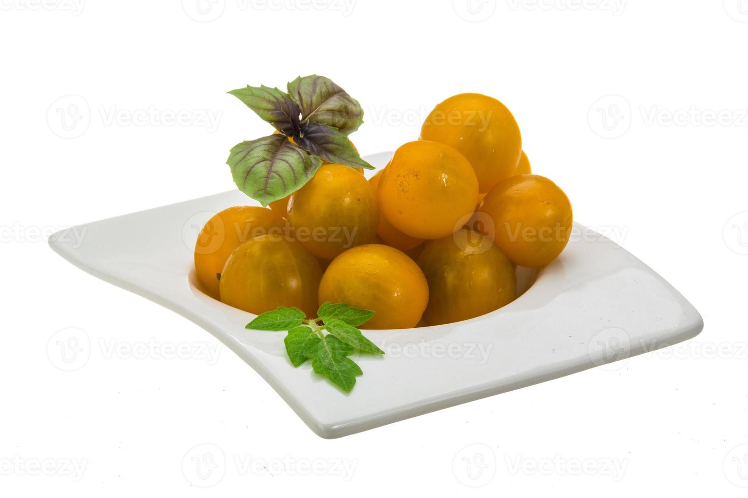 Yellow cherry tomato photo
