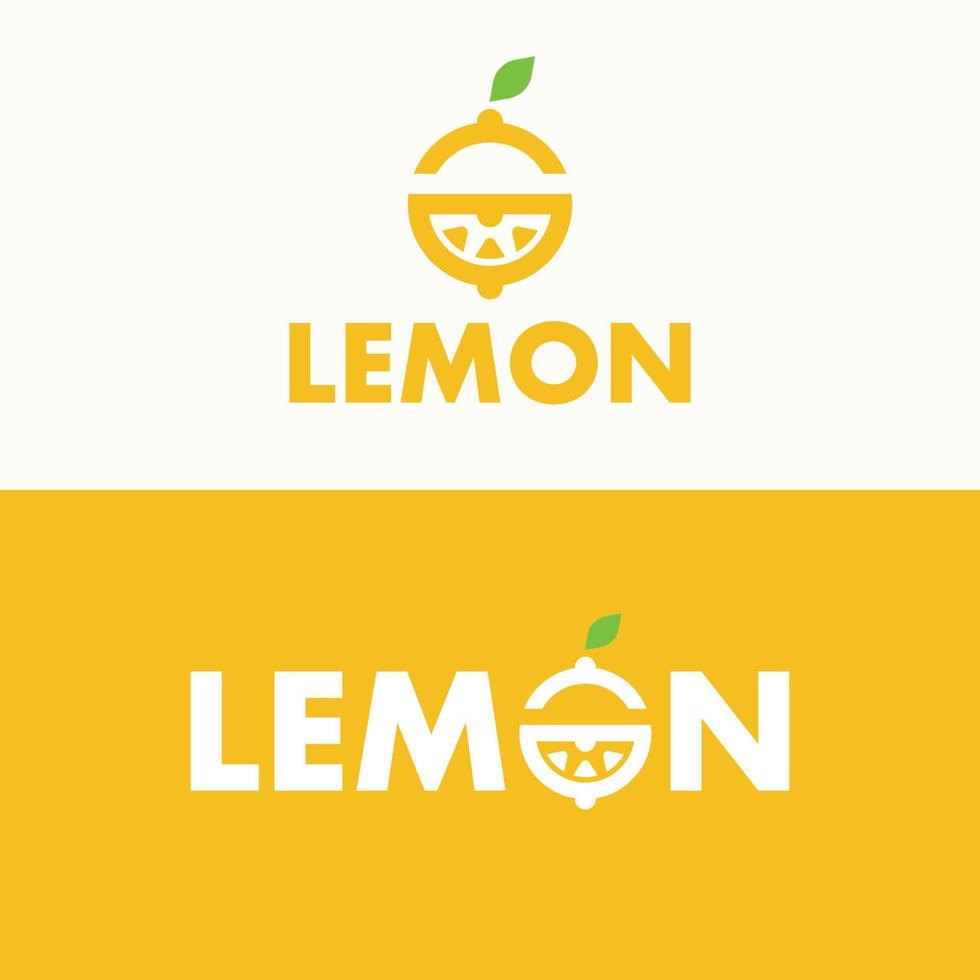 concepto de logotipo de limón creativo y colorido vector