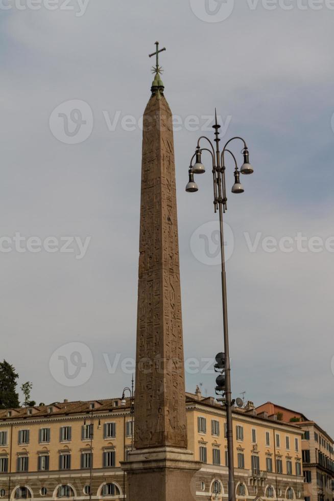 Monument at Piazza del Popolo, Rome, Italy. photo