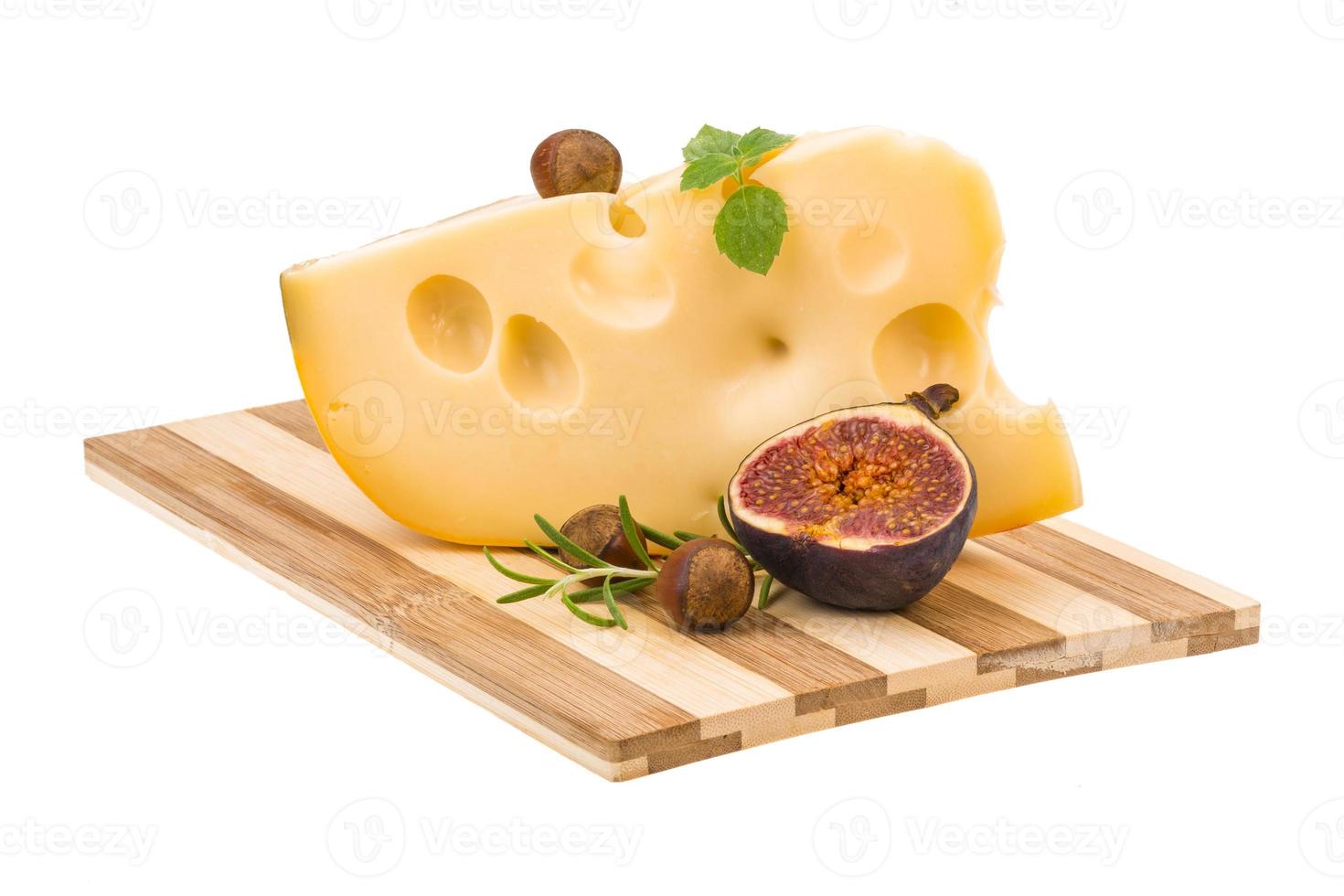 Maasdam cheese with fig photo