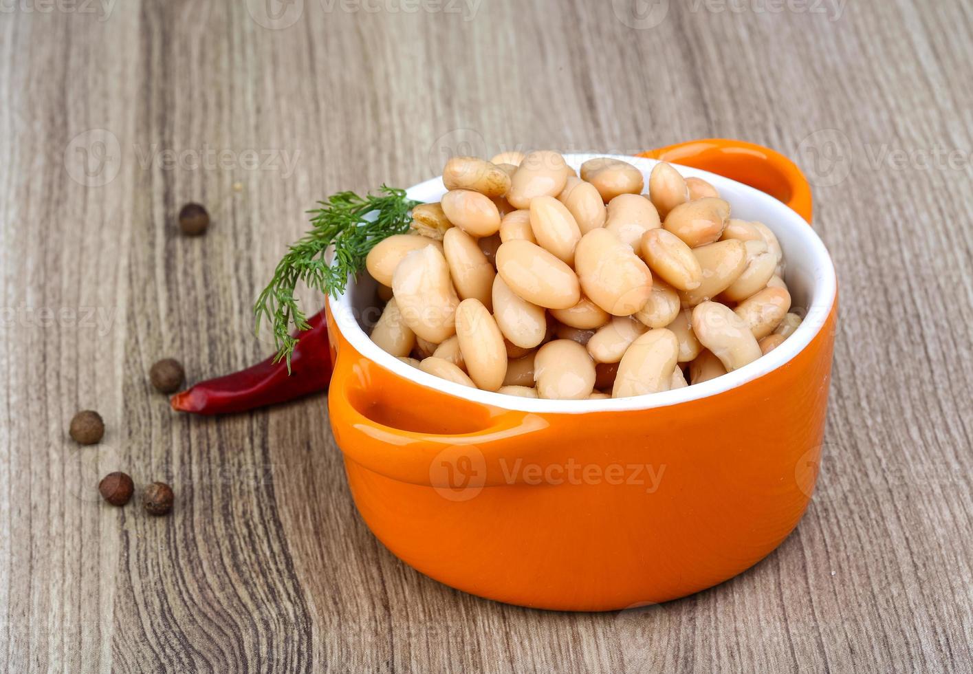 Canned white beans photo