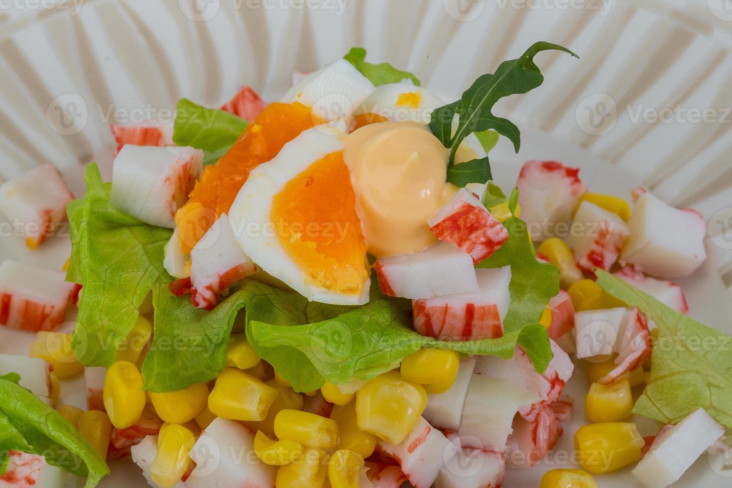 Crab sticks salad photo