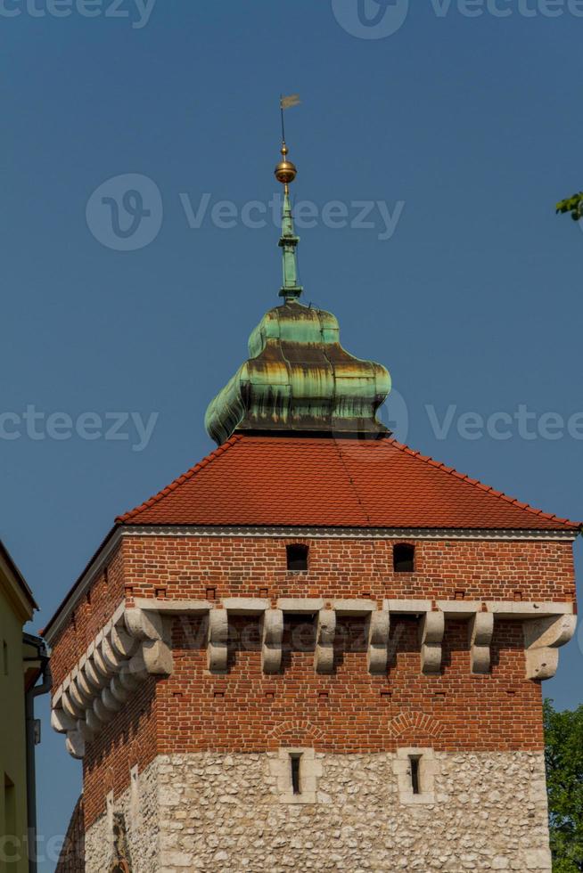 A gate to Krakow - the best preserved barbican in Europe, Poland photo