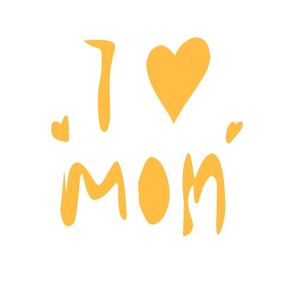 I love you mom expression design, to commemorate mother's day vector