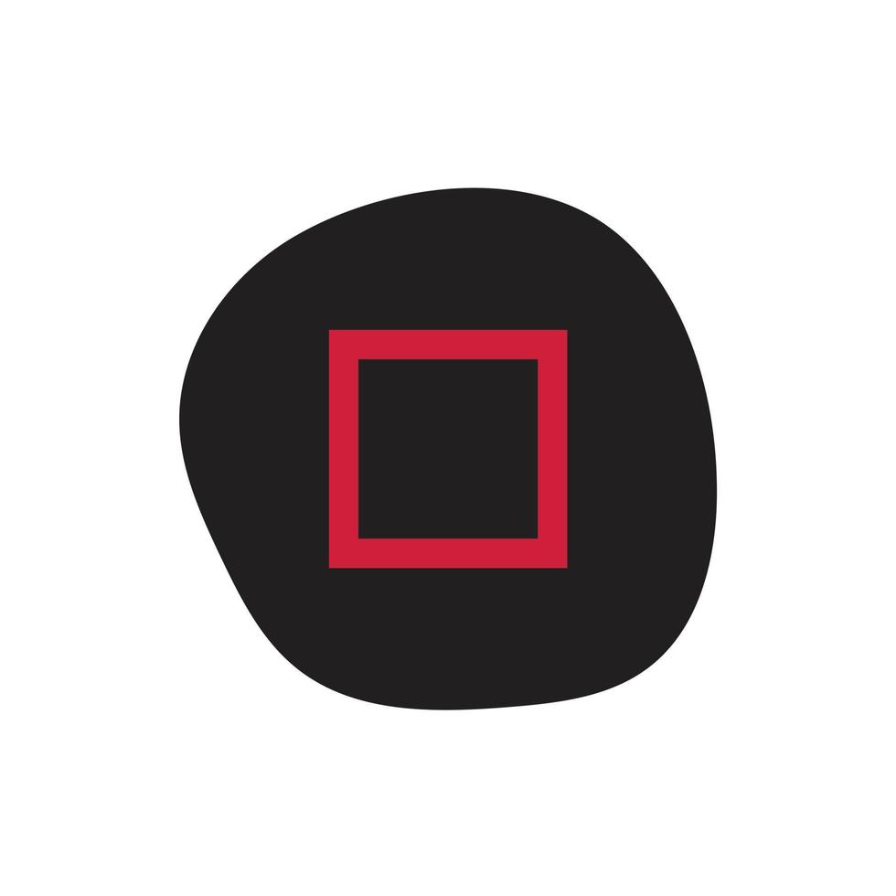 Square symbol vector for website icon presentation