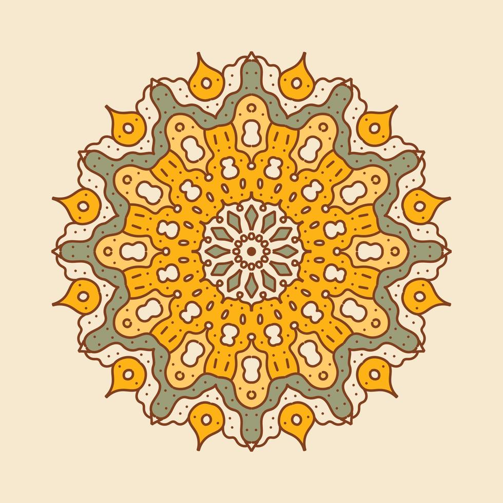 Green fields mandala background vector. Suitable for content on social media. Pattern mandala. vector