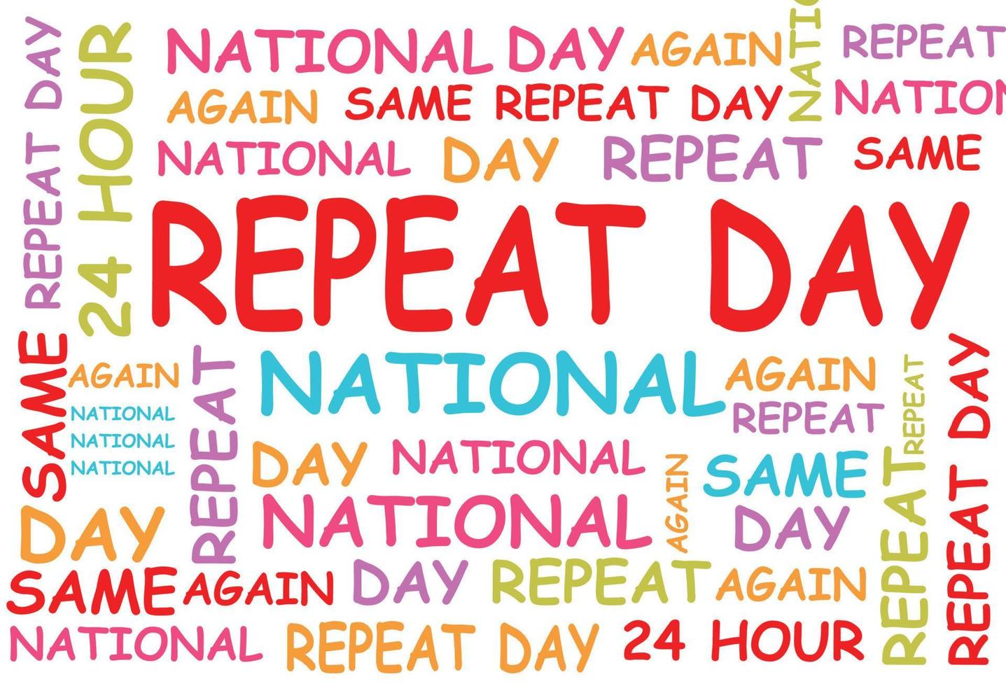 national repeat day or happy world repeat day 7861432 Vector Art at