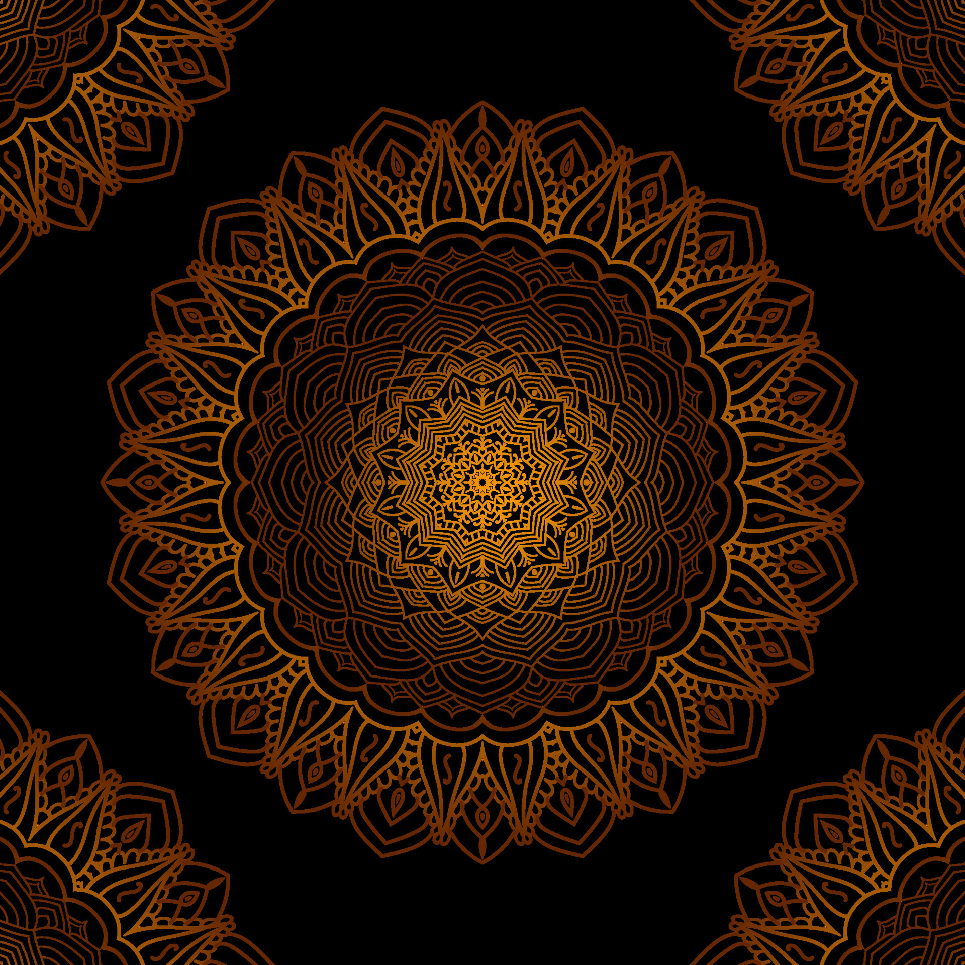Elegant ornamental mandala background design with gold color. arabic