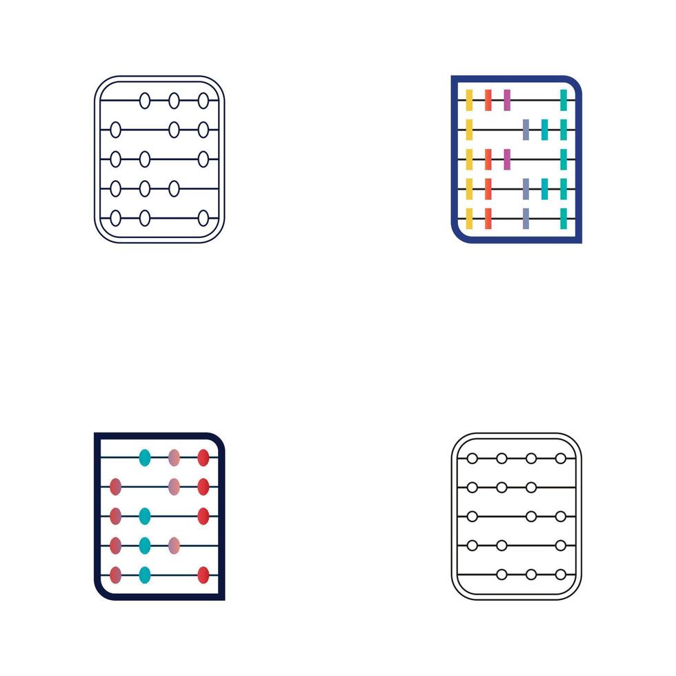 abacus icon vector background