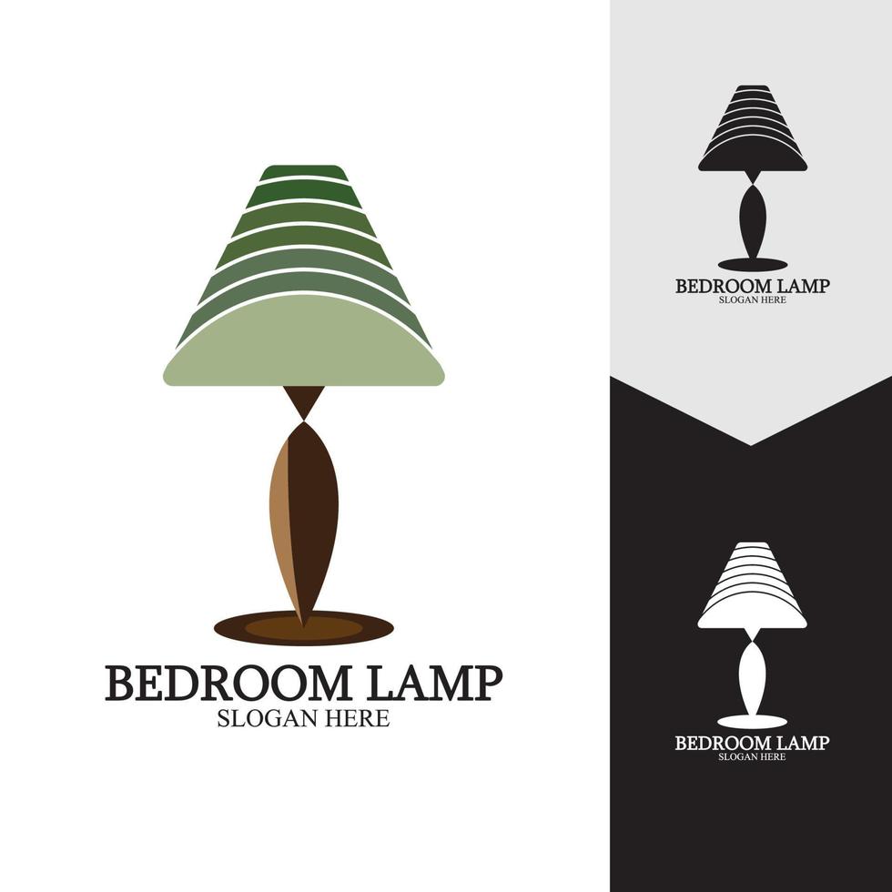 fondo de icono de vector de lámpara de dormitorio