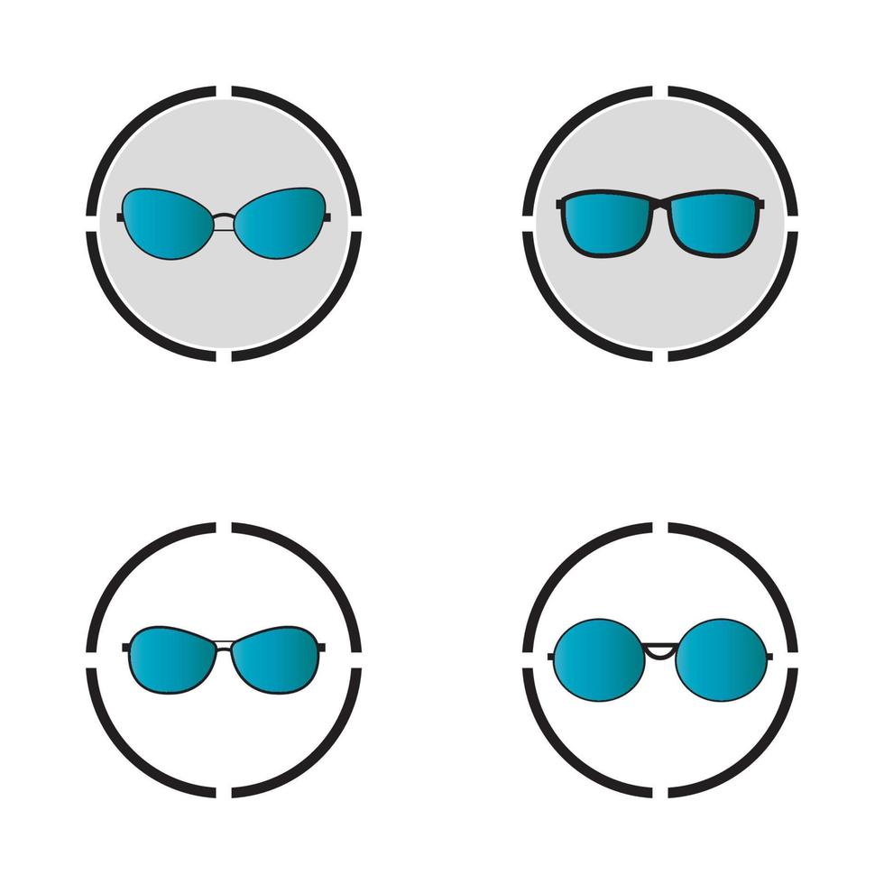 icono de gafas vector diseño plano