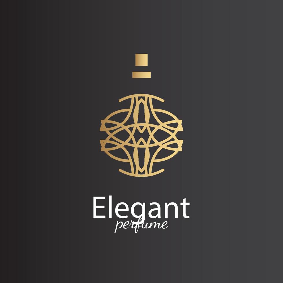 perfume logo, unique and luxurious logo. can be used for luxury themed logos vector