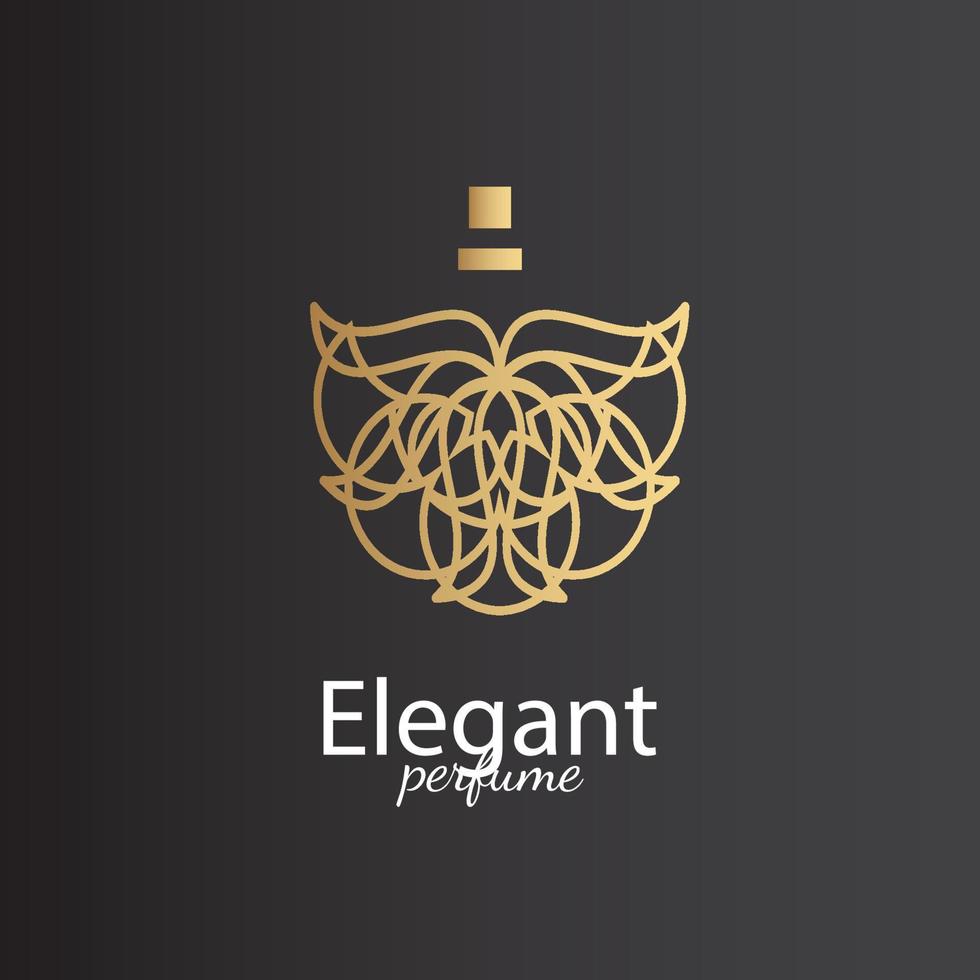 perfume logo, unique and luxurious logo. can be used for luxury themed logos vector