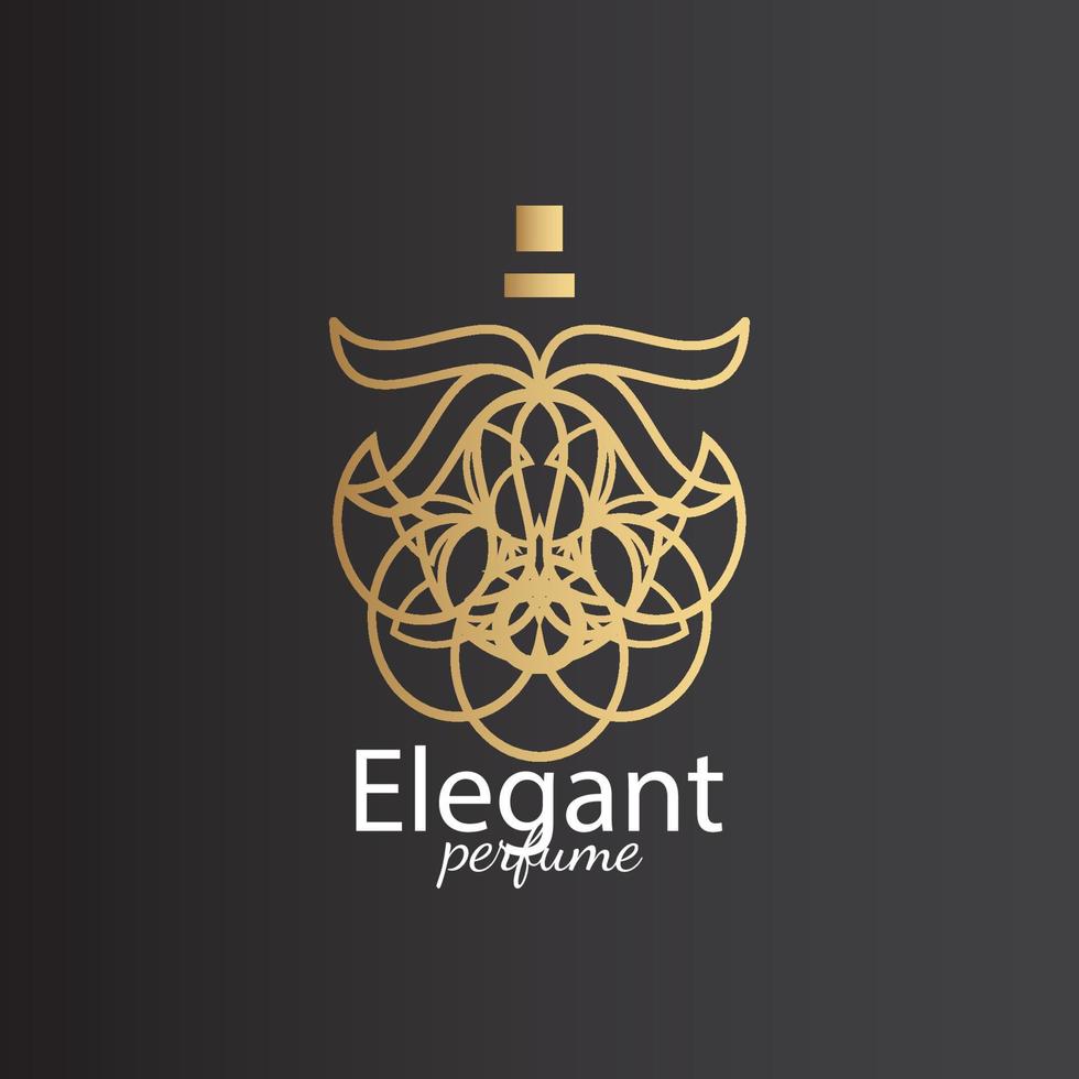 perfume logo, unique and luxurious logo. can be used for luxury themed logos vector