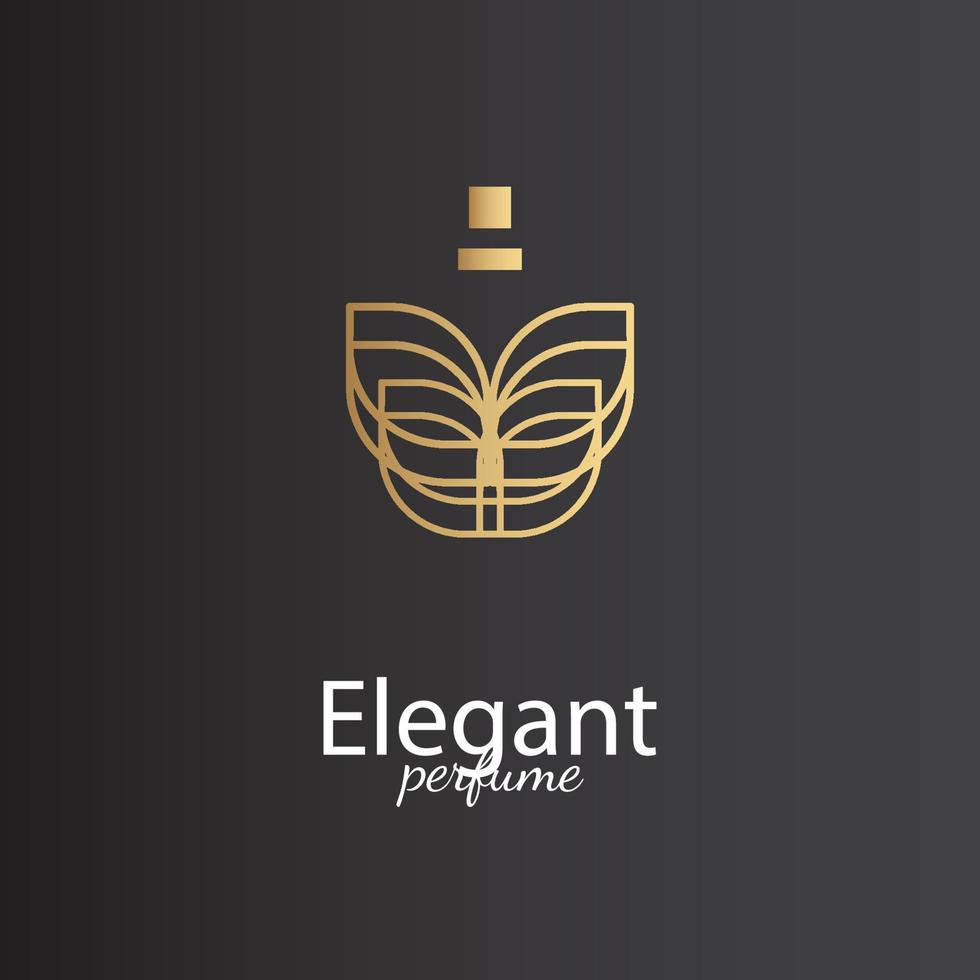 perfume logo, unique and luxurious logo. can be used for luxury themed logos vector