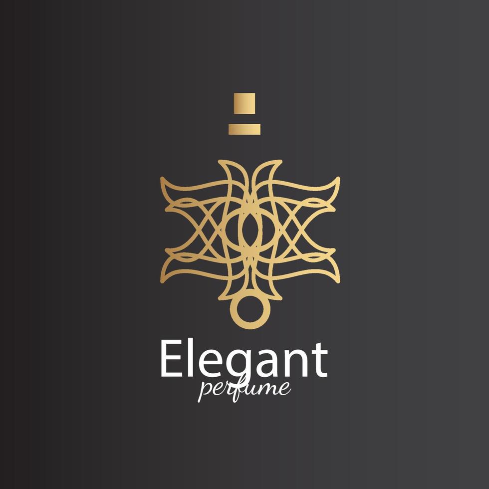 perfume logo, unique and luxurious logo. can be used for luxury themed logos vector