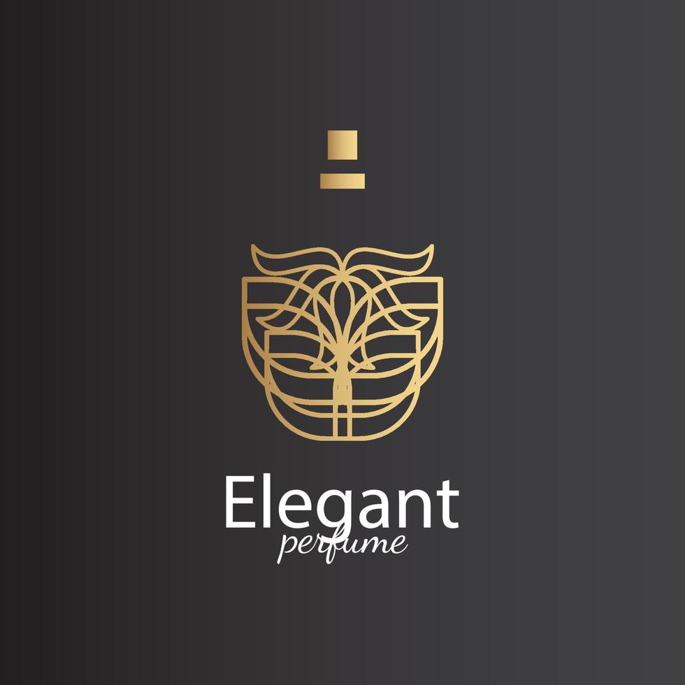 perfume logo, unique and luxurious logo. can be used for luxury themed logos vector