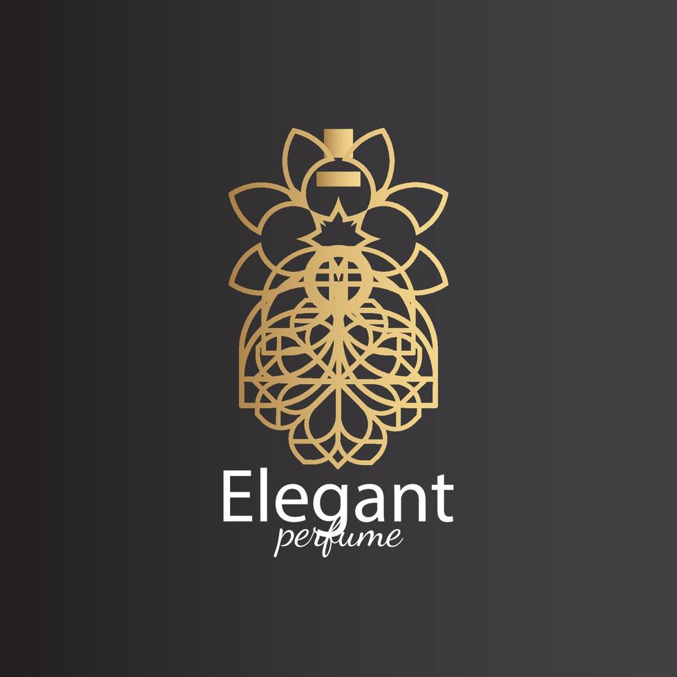 perfume logo, unique and luxurious logo. can be used for luxury themed logos vector