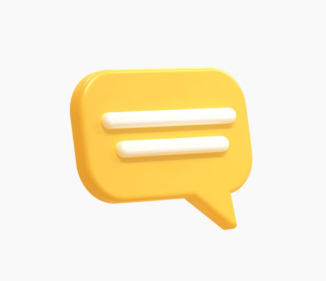 3D Realistic chat or online message vector illustration