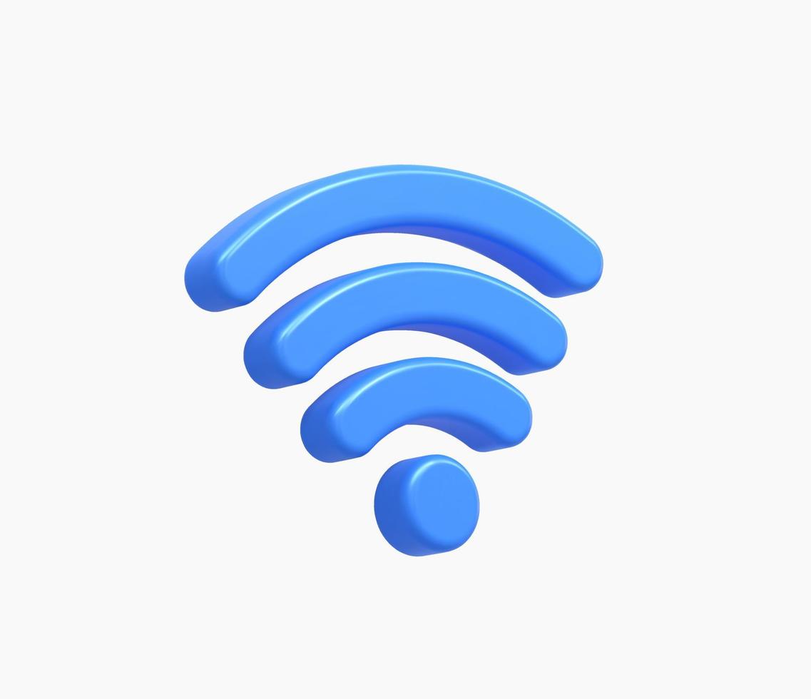 Ilustración de vector de icono wifi realista 3d