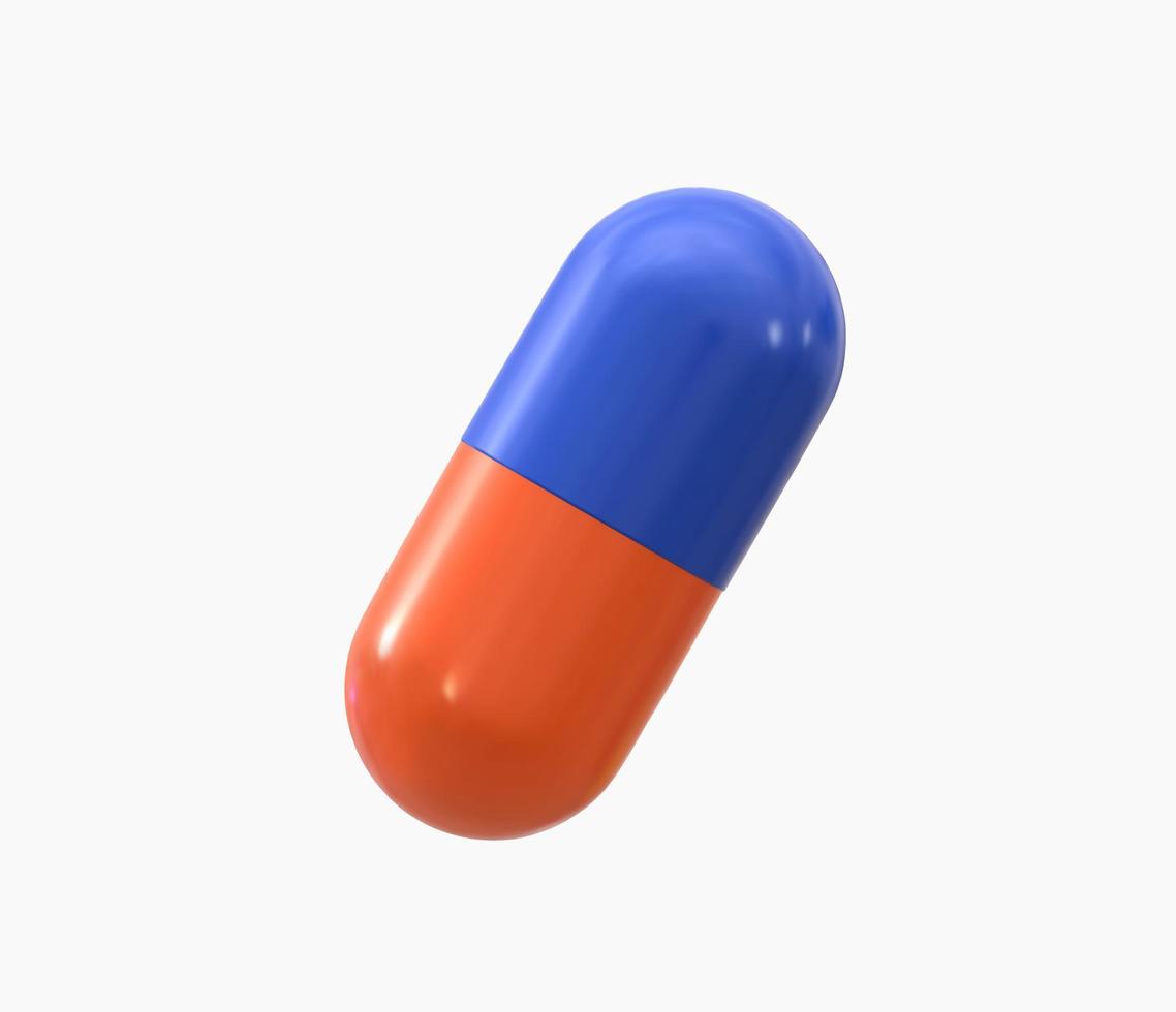 3d Realistic Capsule vector Illustration